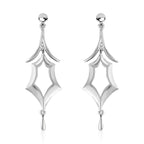 Lucy Q Spider Web Collection - Rhodium Overlay Sterling Silver Earrings