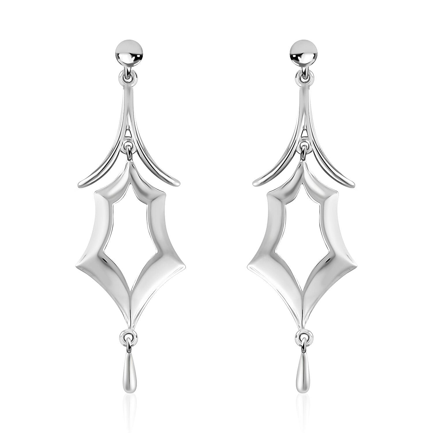 Lucy Q Spider Web Collection - Rhodium Overlay Sterling Silver Earrings 7563796 0