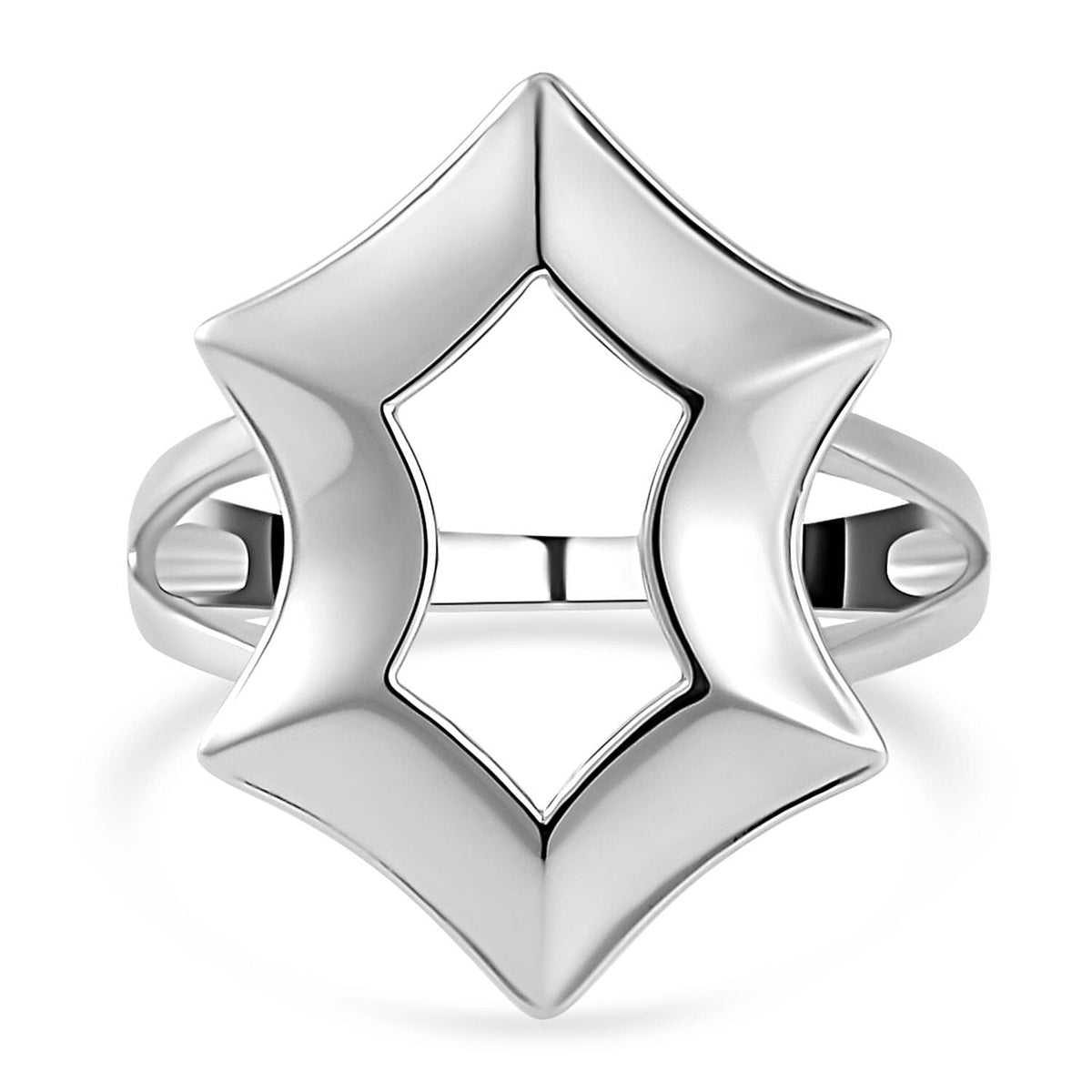 Lucy Q Spider Collection - Rhodium Overlay Sterling Silver Ring 7563800 0
