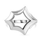 Lucy Q Spider Web Collection - Rhodium Overlay Sterling Silver Ring