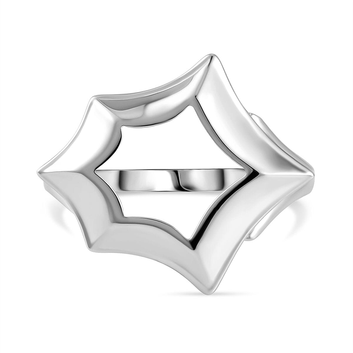 Lucy Q Spider Web Collection - Rhodium Overlay Sterling Silver Ring 7563828 0