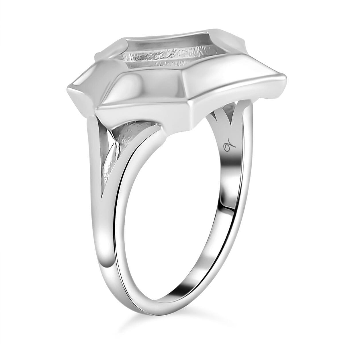 Lucy Q Spider Web Collection - Rhodium Overlay Sterling Silver Ring 7563828 2