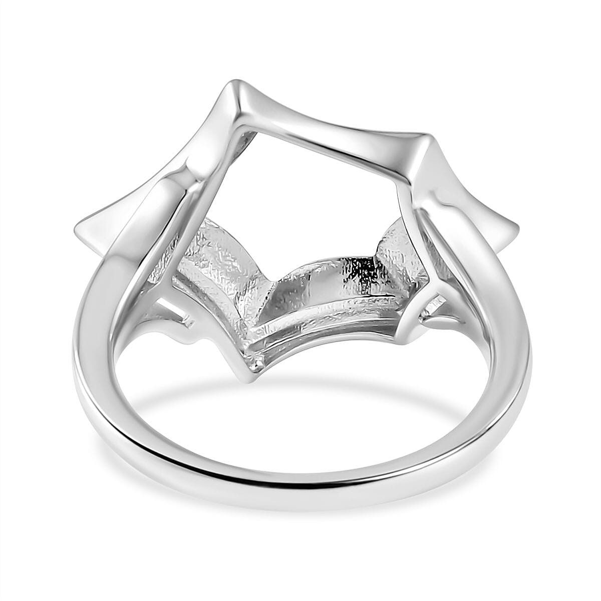 Lucy Q Spider Web Collection - Rhodium Overlay Sterling Silver Ring 7563828 3