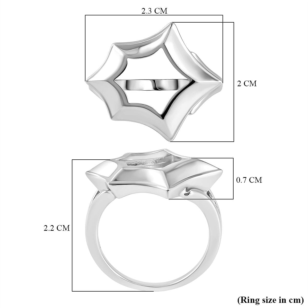 Lucy Q Spider Web Collection - Rhodium Overlay Sterling Silver Ring 7563828 4