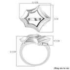 Lucy Q Spider Web Collection - Rhodium Overlay Sterling Silver Ring
