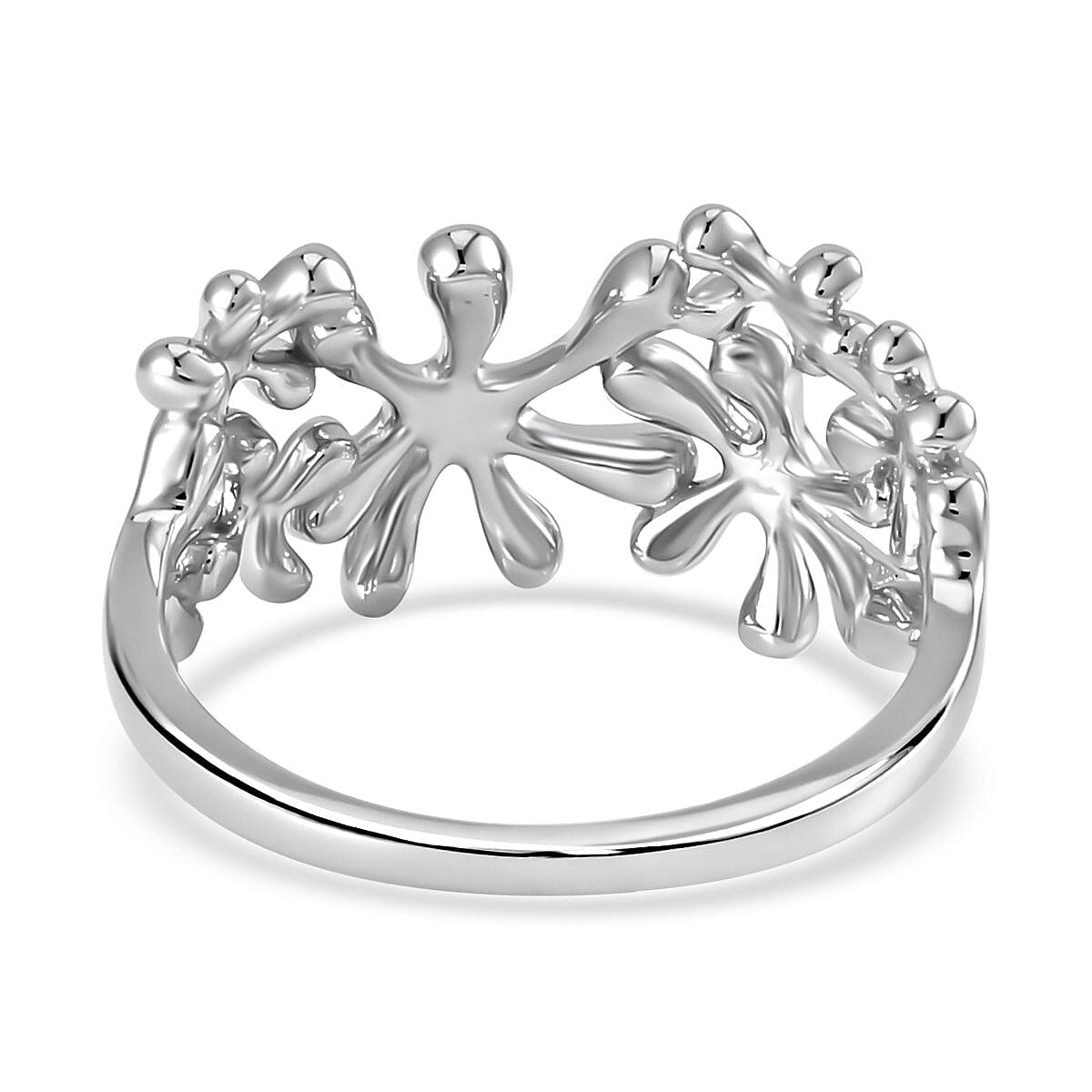 Lucy Q Splash Collection - Rhodium Overlay Sterling Silver Ring 7533225 9