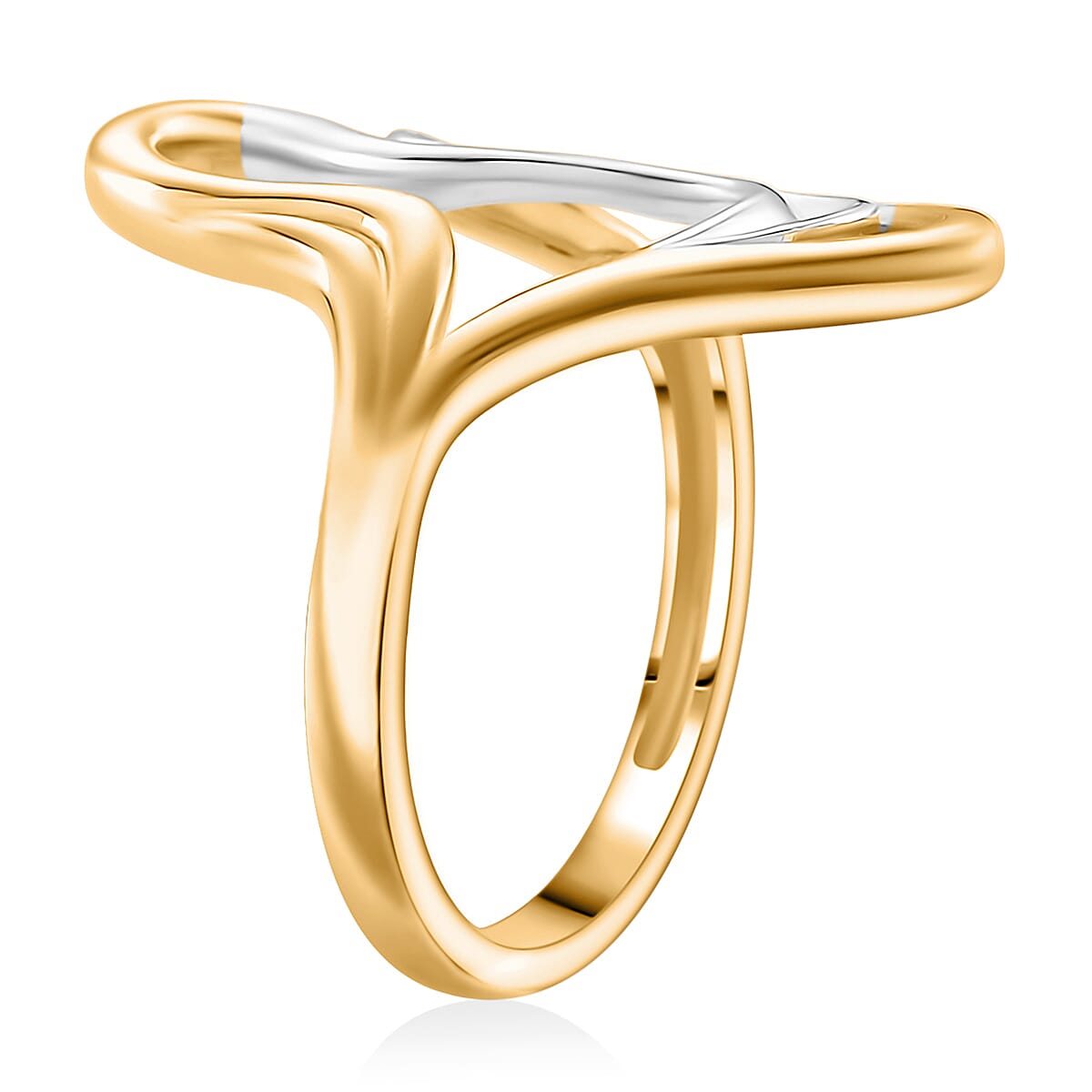 Lucy Q-Flame Collection Sterling Silver Sculptural Ring in Two Tone Plated 8275015 4