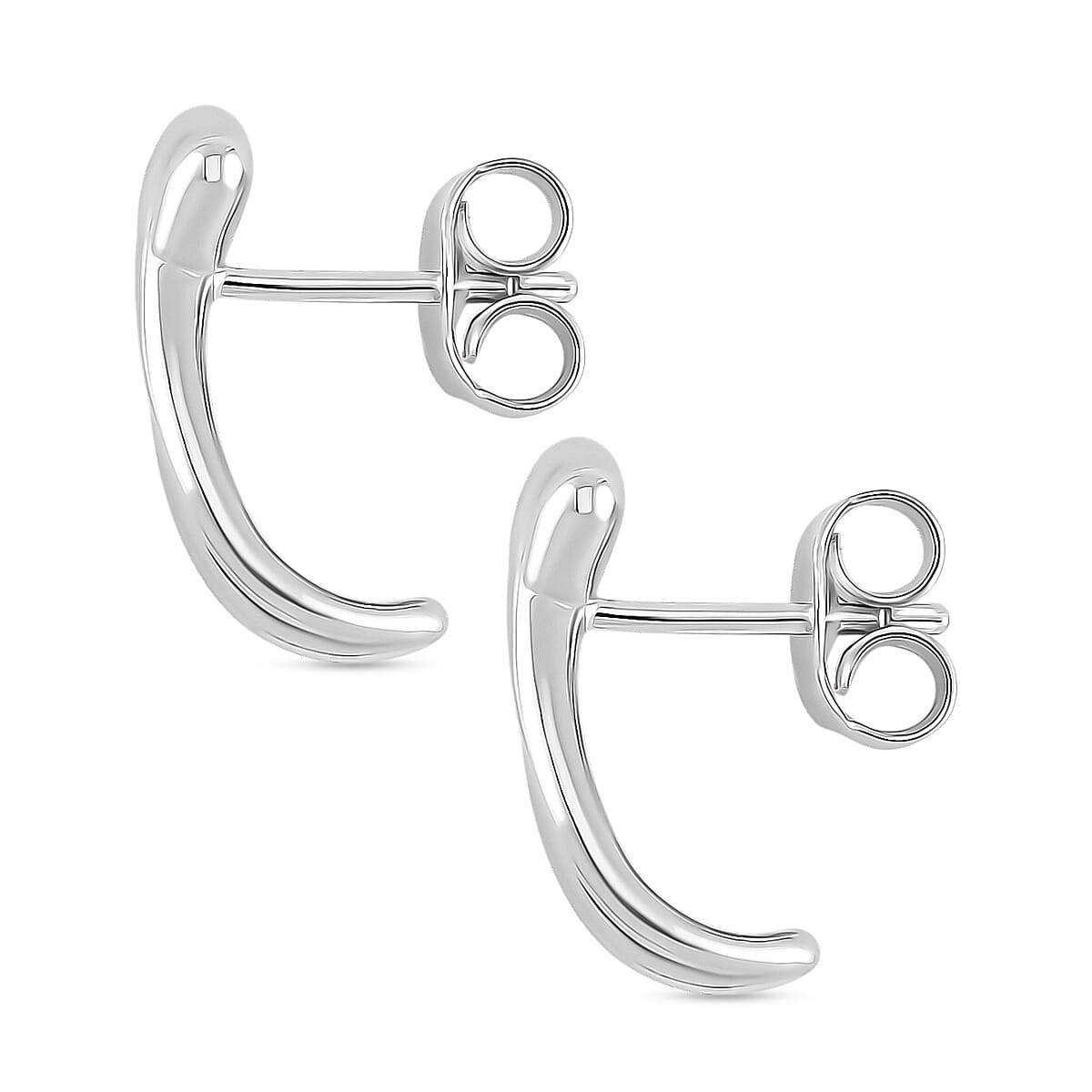 Lucy Q Drip Collection - Stud Push Back Earrings In Rhodium Overlay Sterling Silver 8085939 4