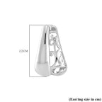 Lucy Q Air Drip Collection - Stud Push Back Earrings in Rhodium Overlay Sterling Silver