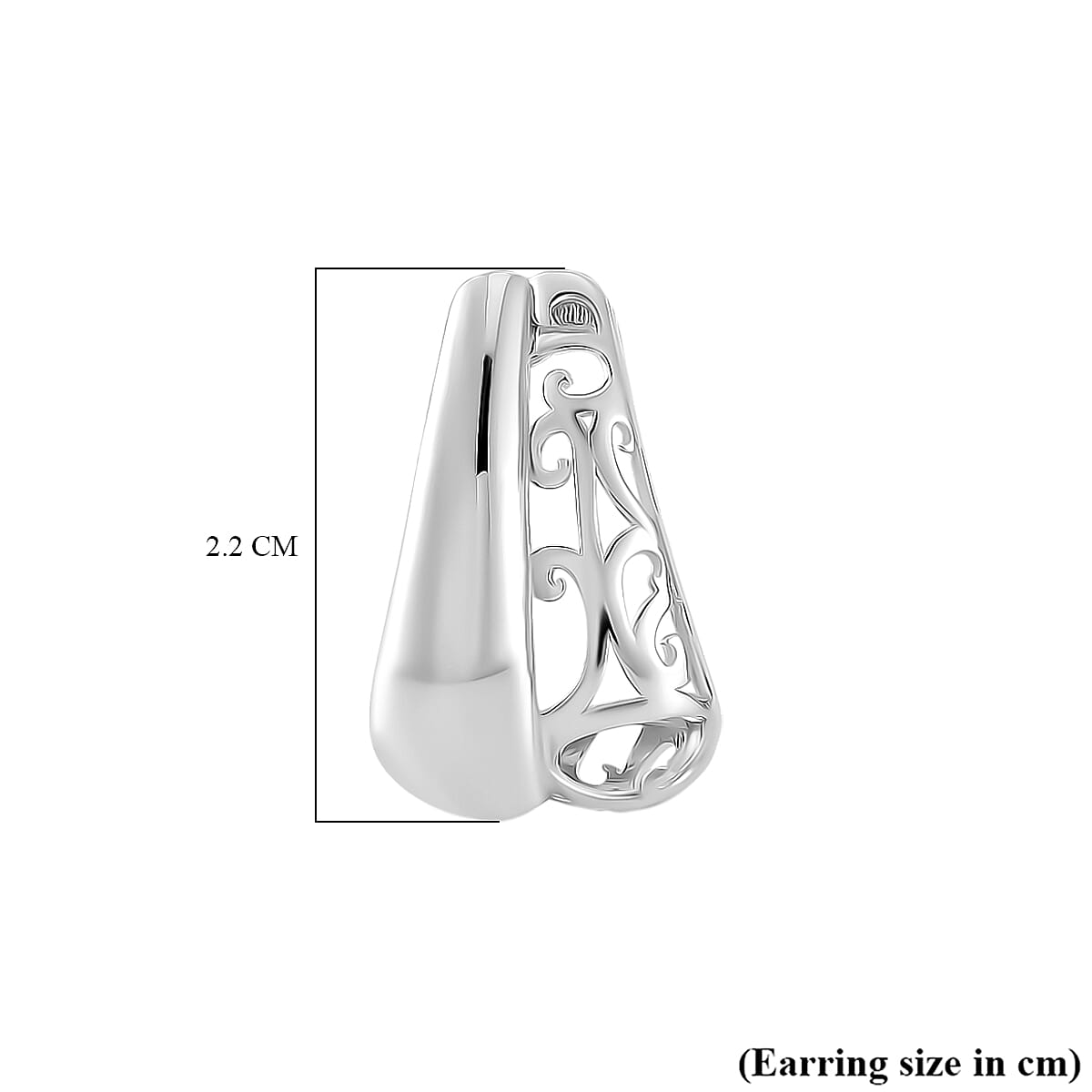 Lucy Q Air Drip Collection - Stud Push Back Earrings in Rhodium Overlay Sterling Silver 8085937 6
