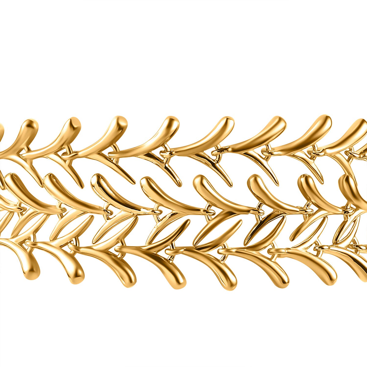 Lucy Q Sycamore Collection - 18K YG Vermeil Plated Sterling Silver  Bracelet (Size - 8), Silver Wt. 32.26 Gms 7751323 4