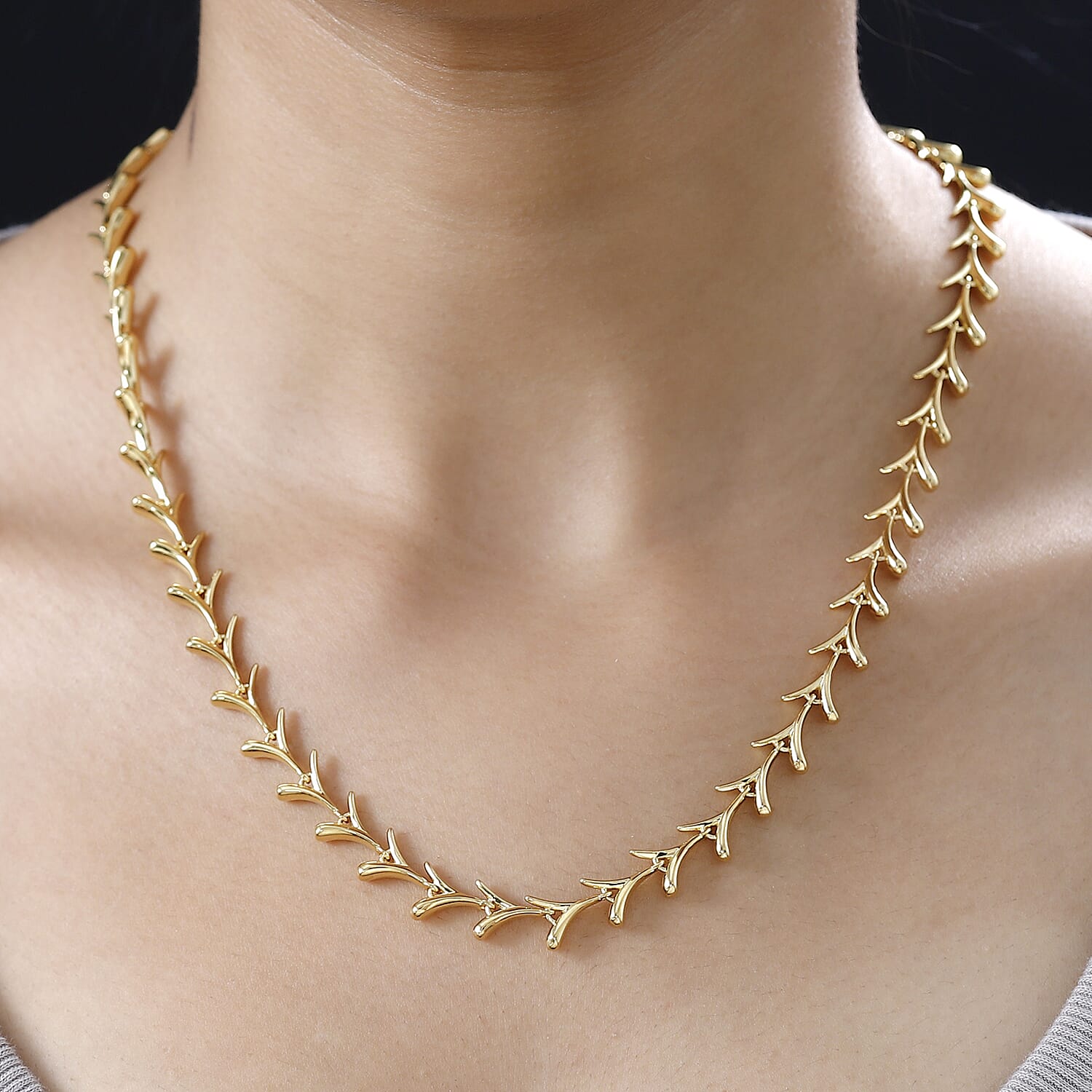 Lucy Q Sycamore Collection - 18K YG Vermeil Plated Sterling Silver Necklace (Size - 20), Silver Wt. 35 Gms 7751328 2