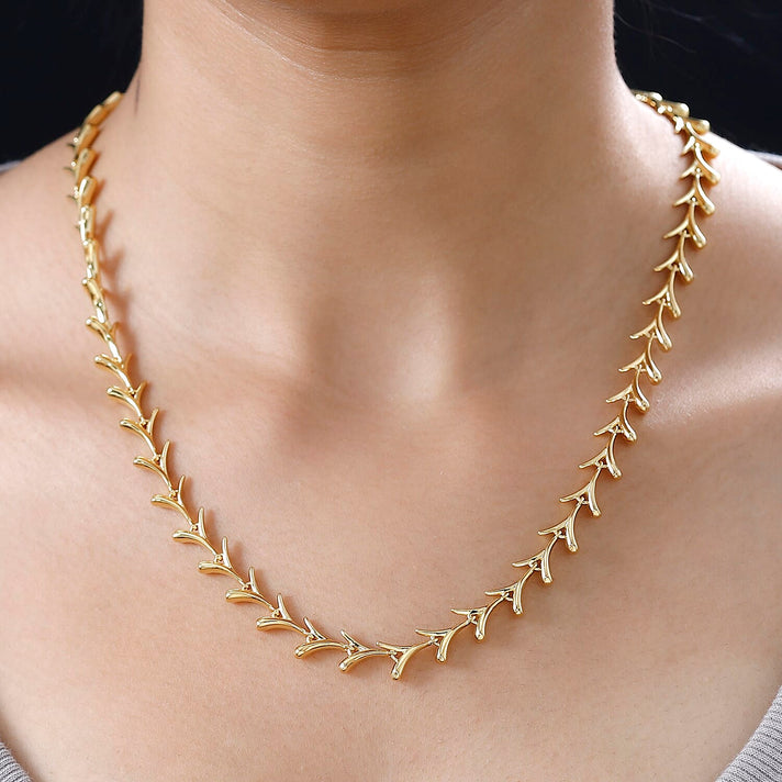 Lucy Q Sycamore Collection - 18K YG Vermeil Plated Sterling Silver Necklace (Size - 20), Silver Wt. 35 Gms 7751328 2