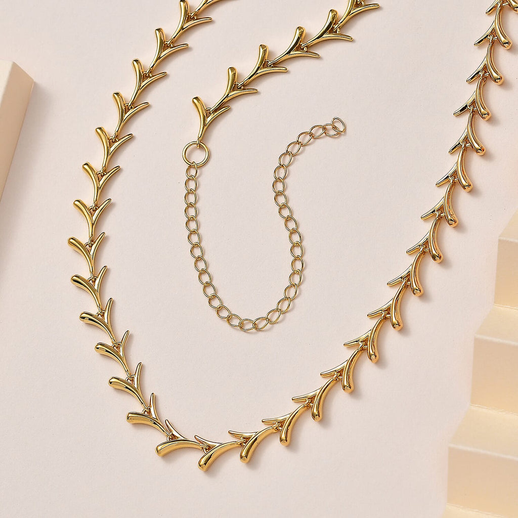 Lucy Q Sycamore Collection - 18K YG Vermeil Plated Sterling Silver Necklace (Size - 20), Silver Wt. 35 Gms