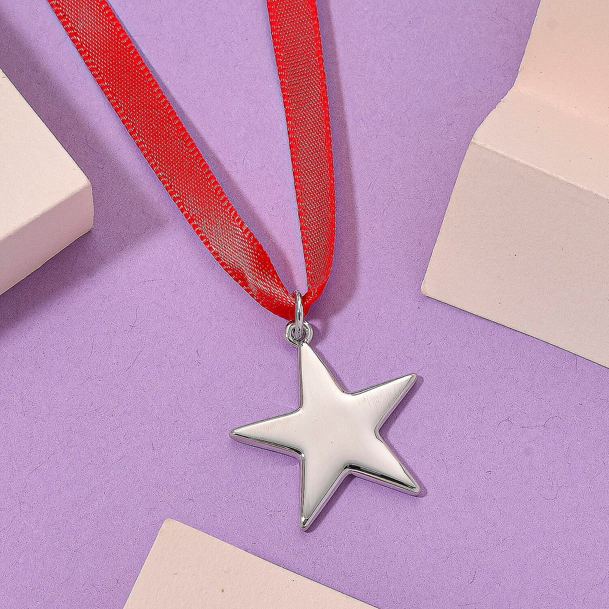 Lucy Q - Star Bauble Collection Pendant with Red Ribbon 8283762 2
