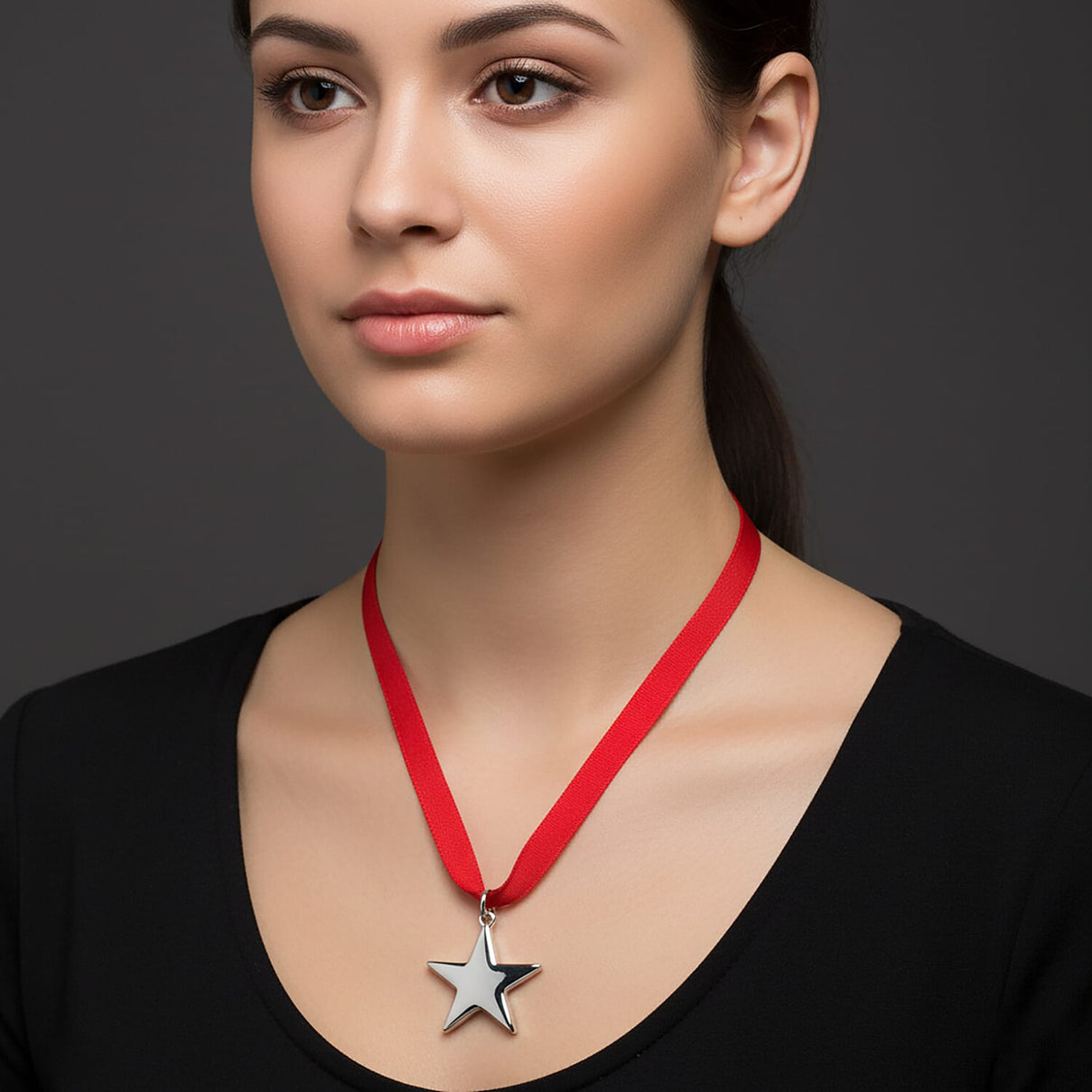 Lucy Q - Star Bauble Collection Pendant with Red Ribbon 8283762 3