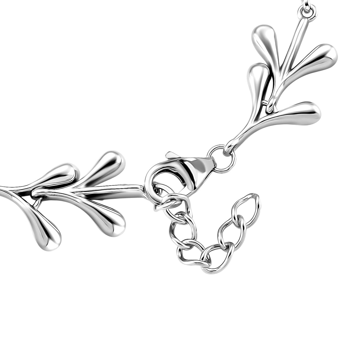 Lucy Q-Drop Collection Rhodium Overlay Sterling Silver Splash Bracelet (Size 7 - 1 Ext), Silver Wt. 13.00 Gms. 8286573 5