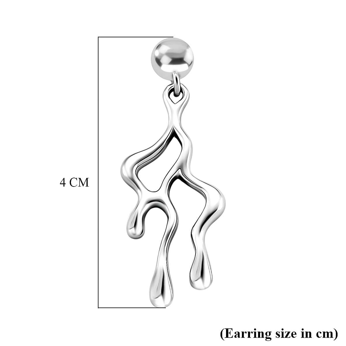 Lucy Q-Drop Collection Rhodium Overlay Sterling Silver Drip Earring with Push back, Silver Wt. 6.00 Gms. 8282550 5