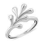 Lucy Q-Drop Collection Rhodium Overlay Sterling Silver Splash Ring