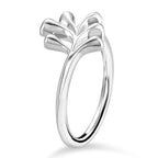 Lucy Q-Drop Collection Rhodium Overlay Sterling Silver Splash Ring