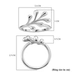 Lucy Q-Drop Collection Rhodium Overlay Sterling Silver Splash Ring