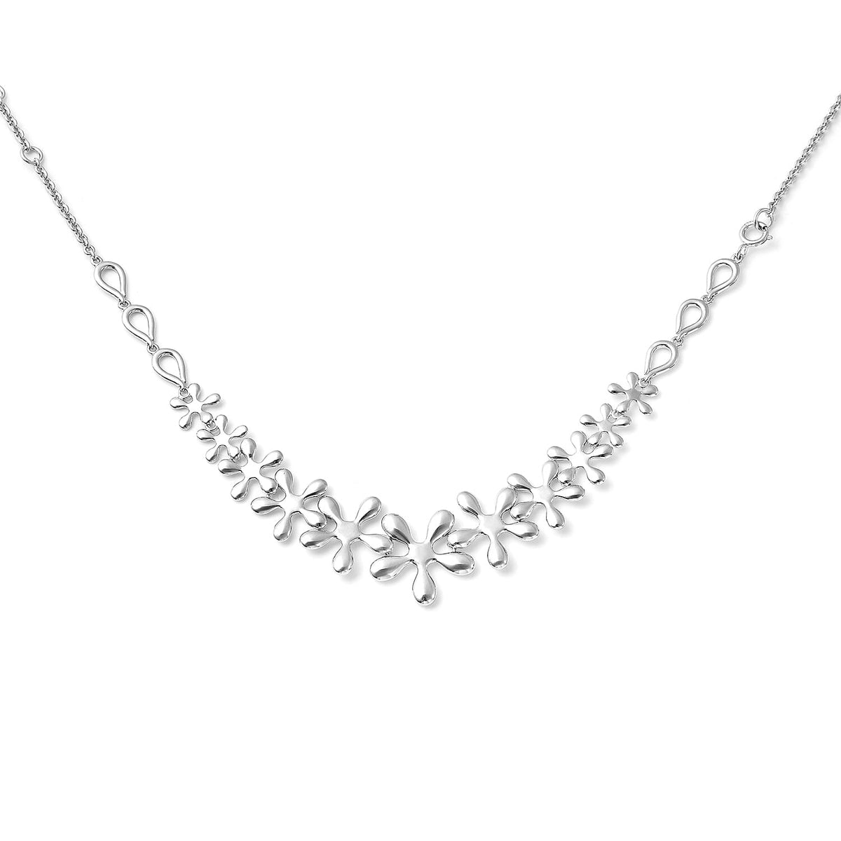 Lucy Q Multi Splash Collection - 5 in 1 Rhodium Overlay Sterling Silver Bracelet or (Necklace Size - 20) 3883823 7