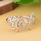 LucyQ Splash Collection - Rhodium Overlay Sterling Silver Ring