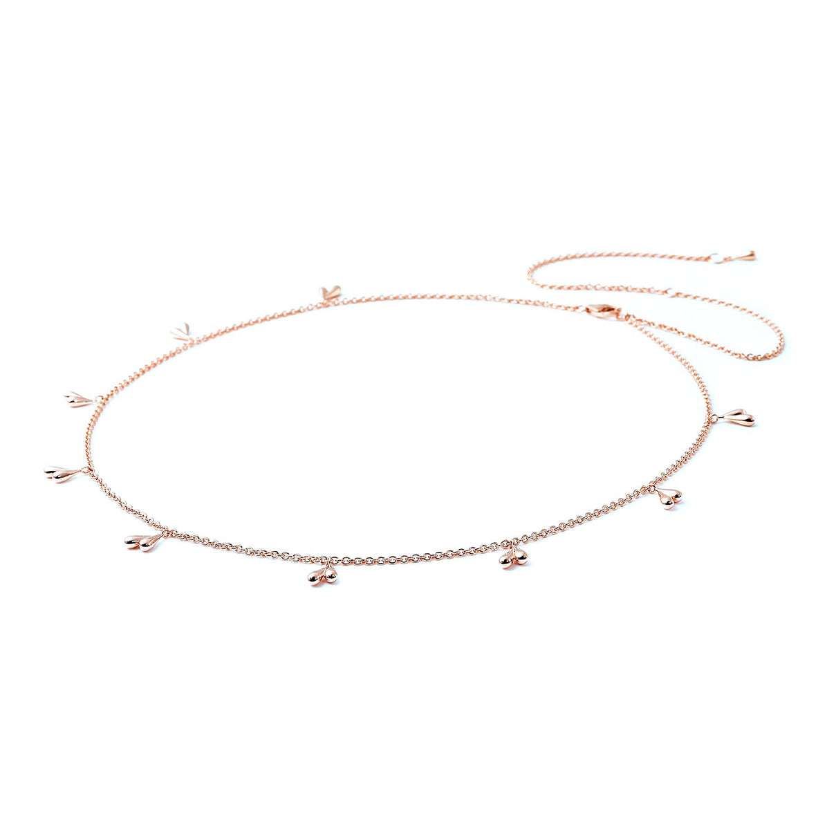 Lucy Q Tears Collection - 18K Vermeil Rose Gold Overlay Sterling Silver Necklace ( Size 18/22/26) with Lobster Clasp, Silver Wt 10.50 Gms 3881043 2