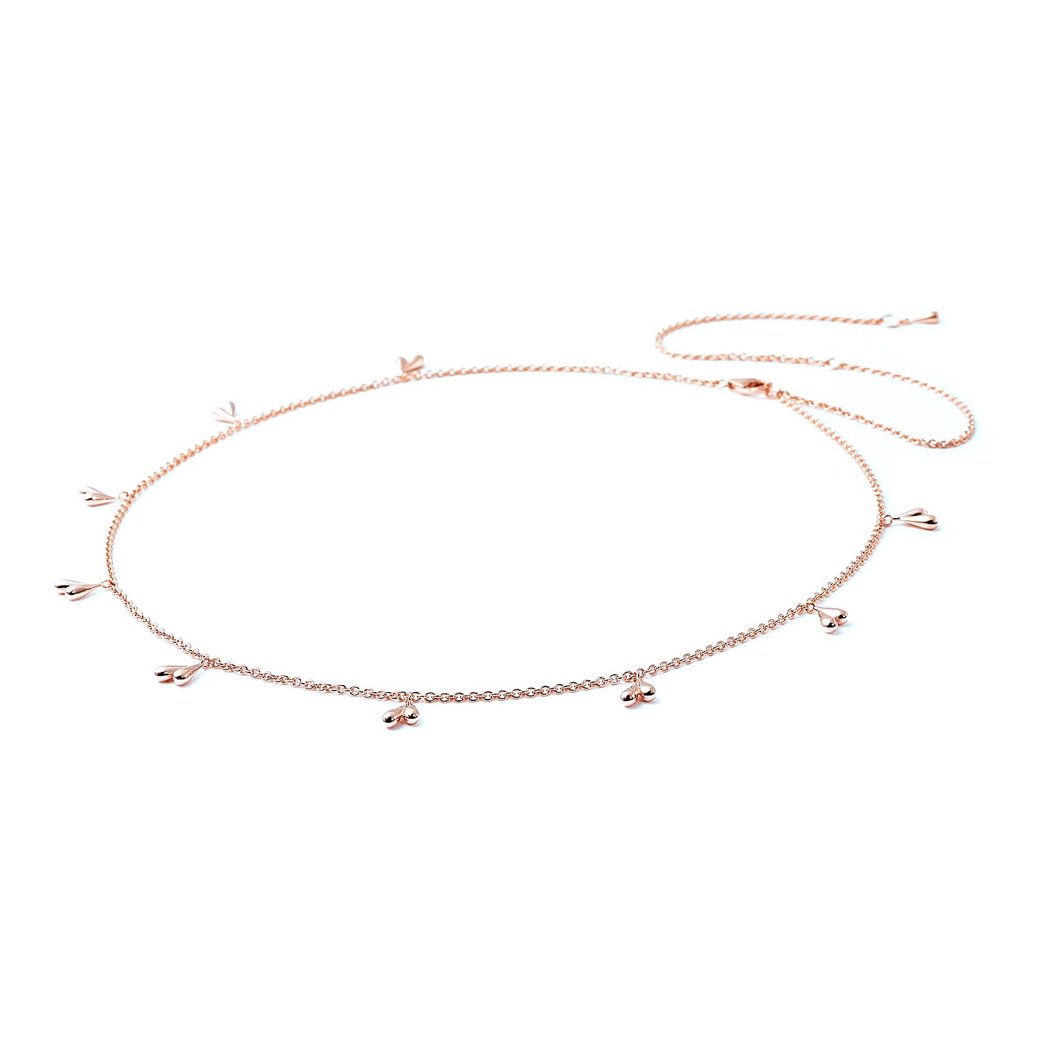 Lucy Q Tears Collection - 18K Vermeil Rose Gold Overlay Sterling Silver Necklace ( Size 18/22/26) with Lobster Clasp, Silver Wt 10.50 Gms 3881043 2