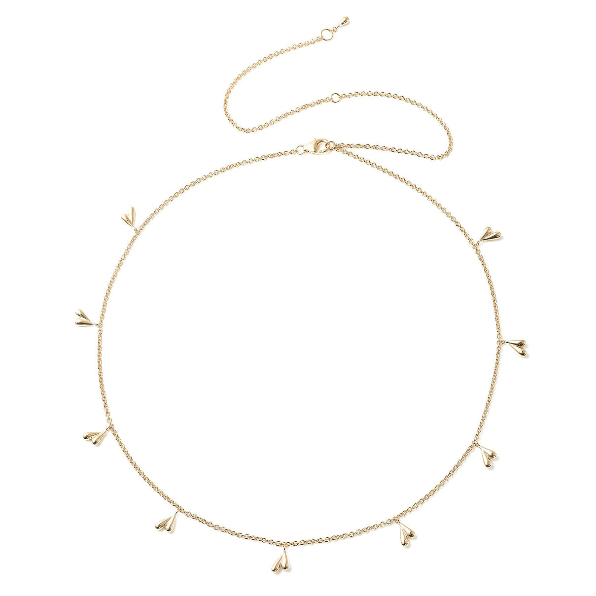 Lucy Q Tears Collection 18K Vermeil Yellow Gold Overlay Sterling Silver Necklace ( Size 18/22/26) with Lobster Clasp, Silver Wt 10.49 Gms 3881042 0