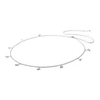 Lucy Q Collection - Rhodium Overlay Sterling Silver Necklace (Size 18/22/26)