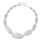 LucyQ Victorian Era Collection - Chrome Diopside Necklace (Size 20) in Rhodium Overlay Sterling Silver