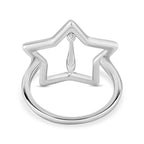 LucyQ Constellation Collection - Rhodium Overlay Sterling Silver Star Ring
