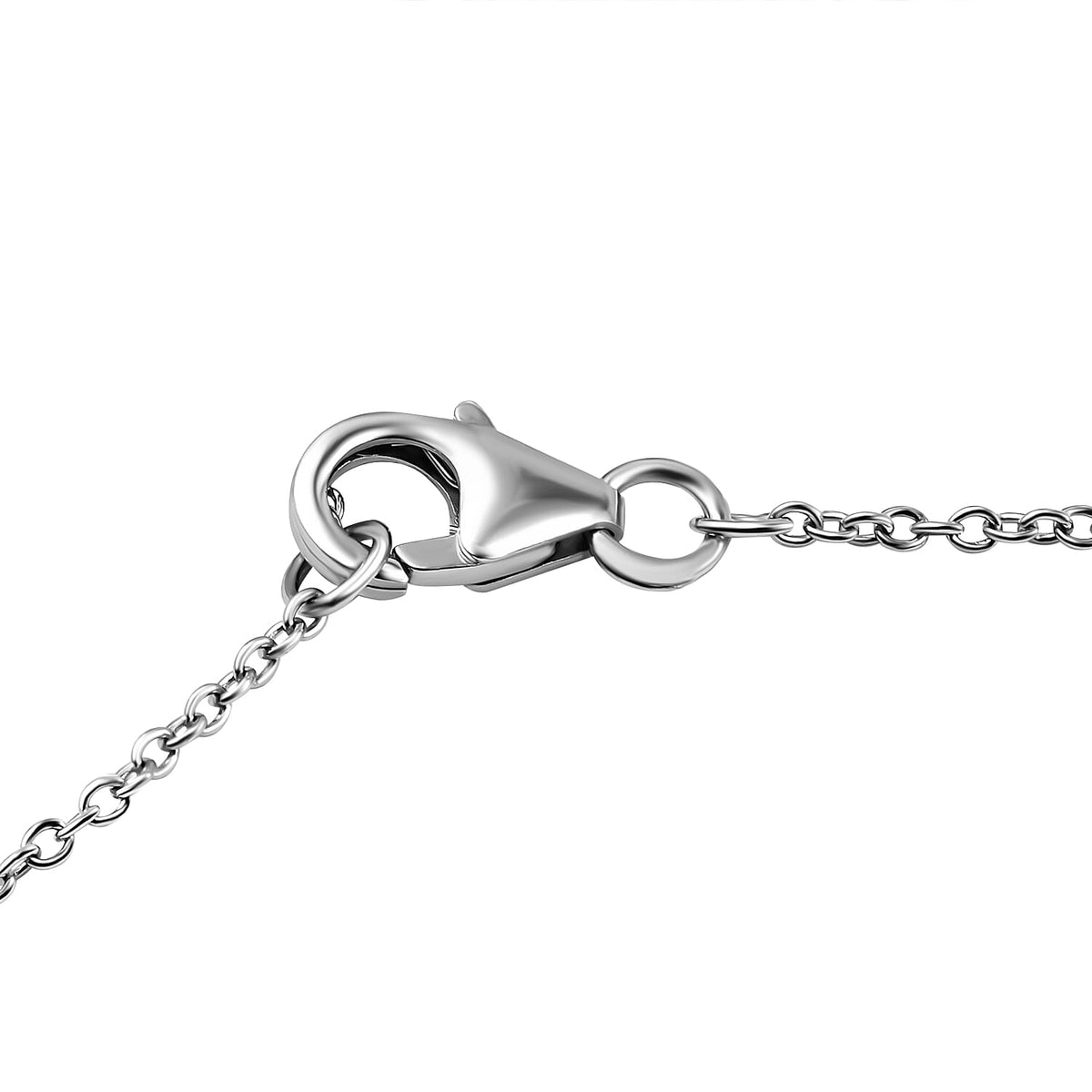LucyQ Drip Collection - Pendant with Chain (Size - 18/28/32) in Rhodium Overlay Sterling Silver, Silver Wt. 30.80 Gms 4155858 4