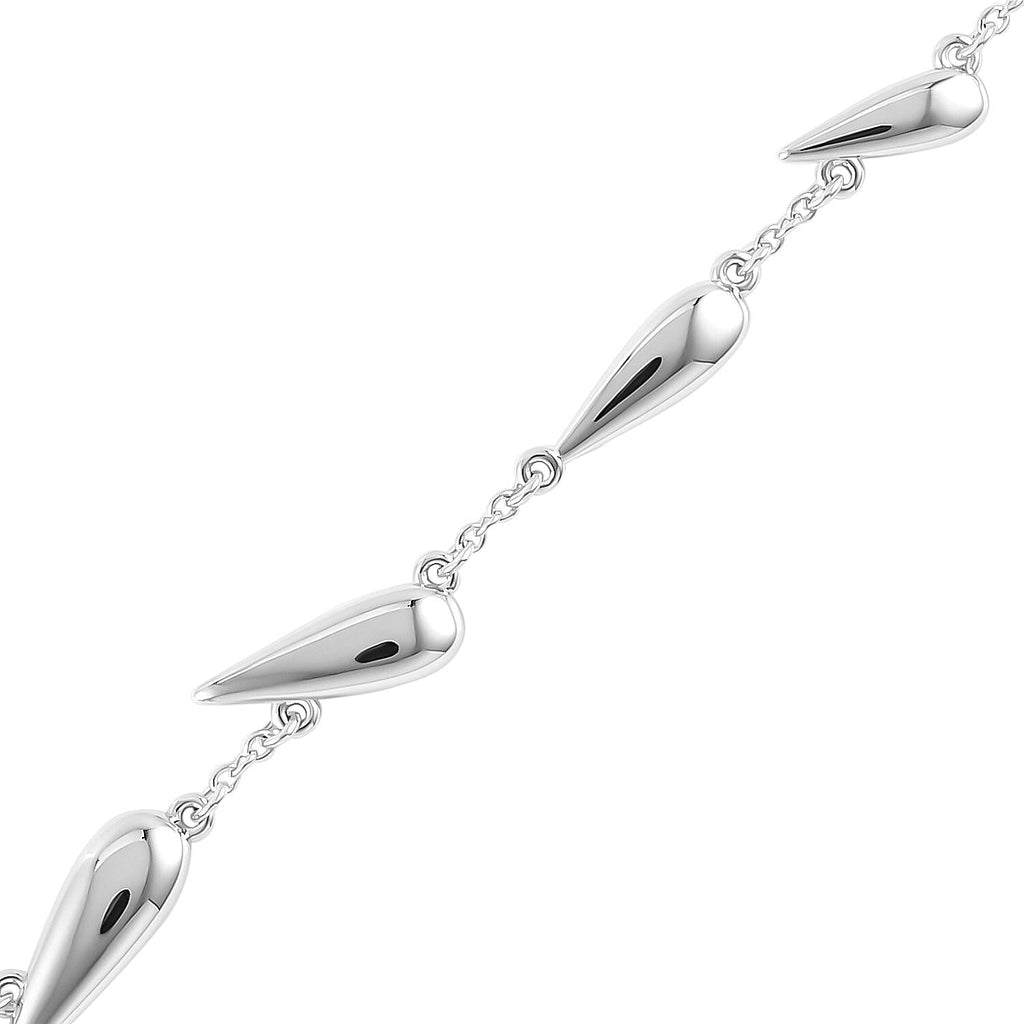 Lucy Q Drip Collection - Rhodium Overlay Sterling Silver Bracelet (Size - 8)
