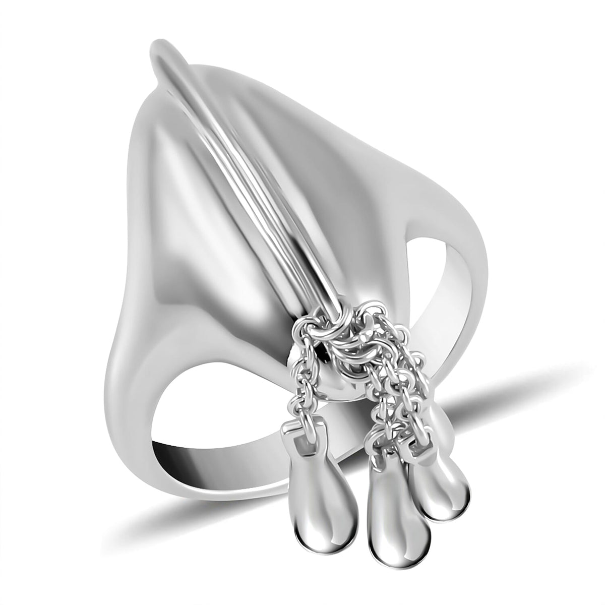 Lucy Q Drip Collection - Together Sterling Silver Ring, Silver Wt. 7.00 Gms. 1784466 3