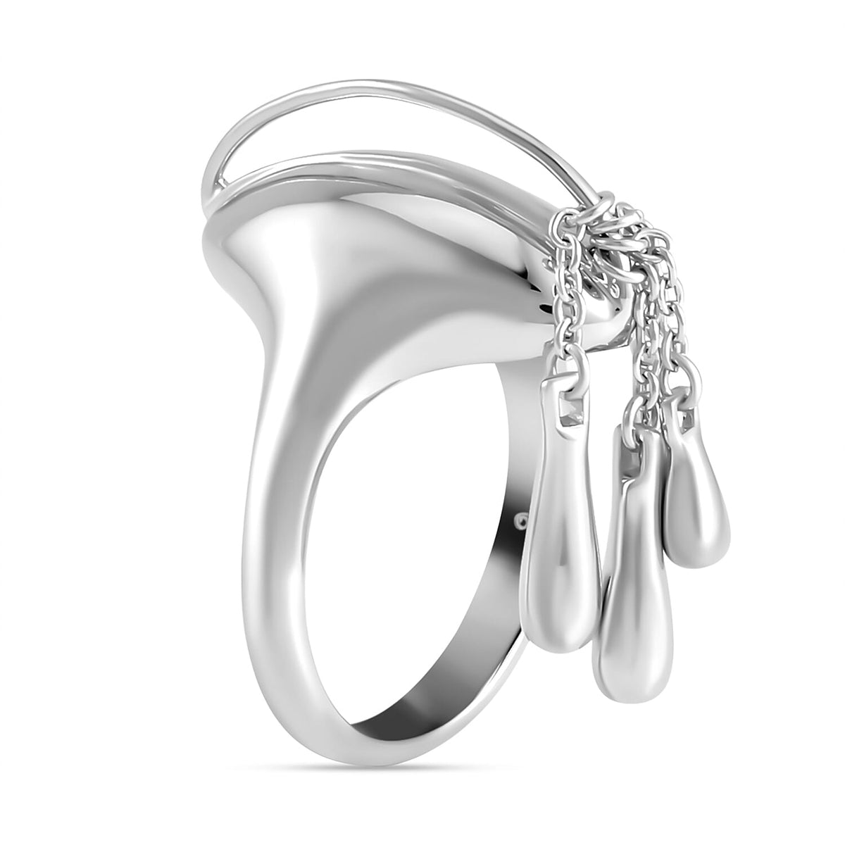 Lucy Q Drip Collection - Together Sterling Silver Ring, Silver Wt. 7.00 Gms. 1784466 4