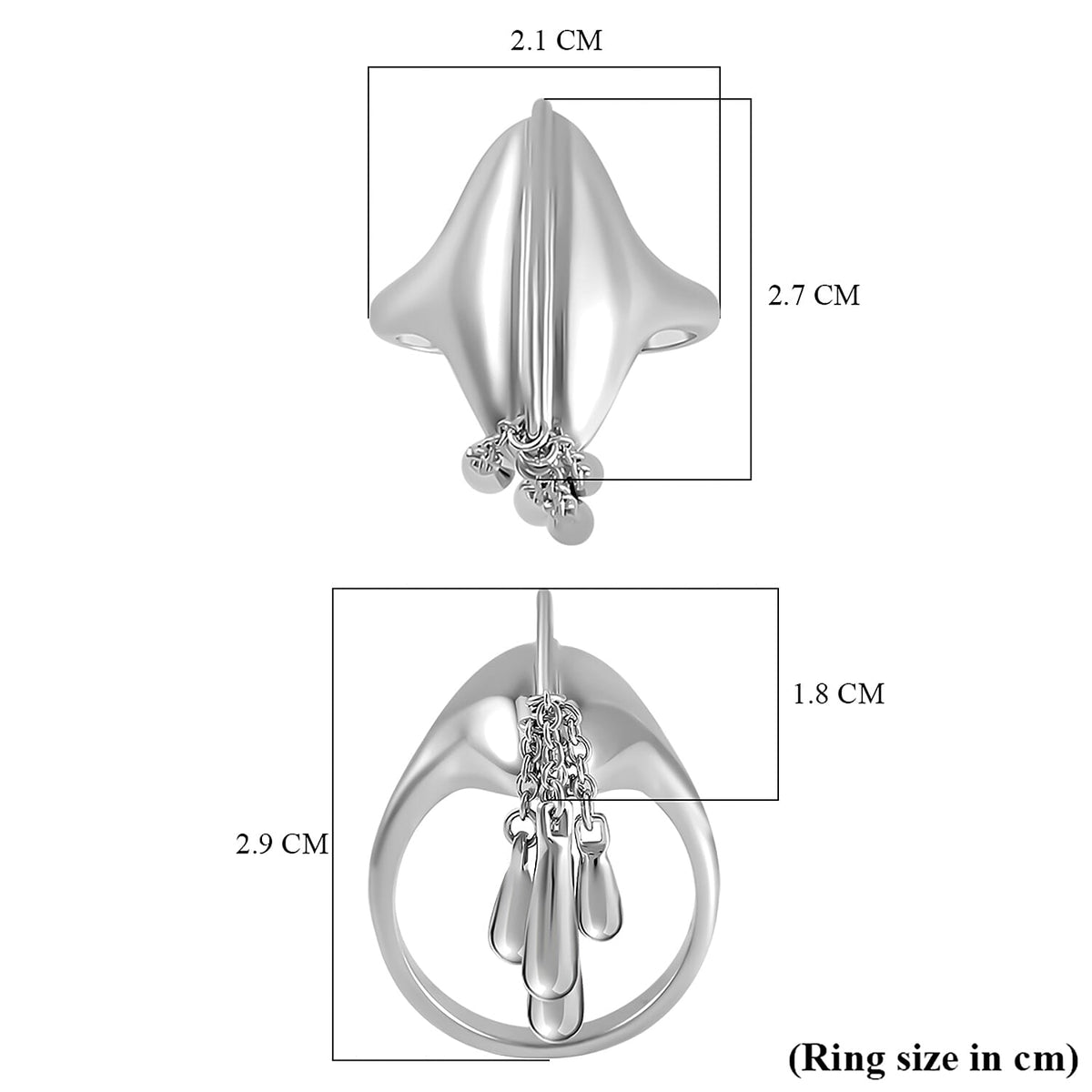 Lucy Q Drip Collection - Together Sterling Silver Ring, Silver Wt. 7.00 Gms. 1784466 6