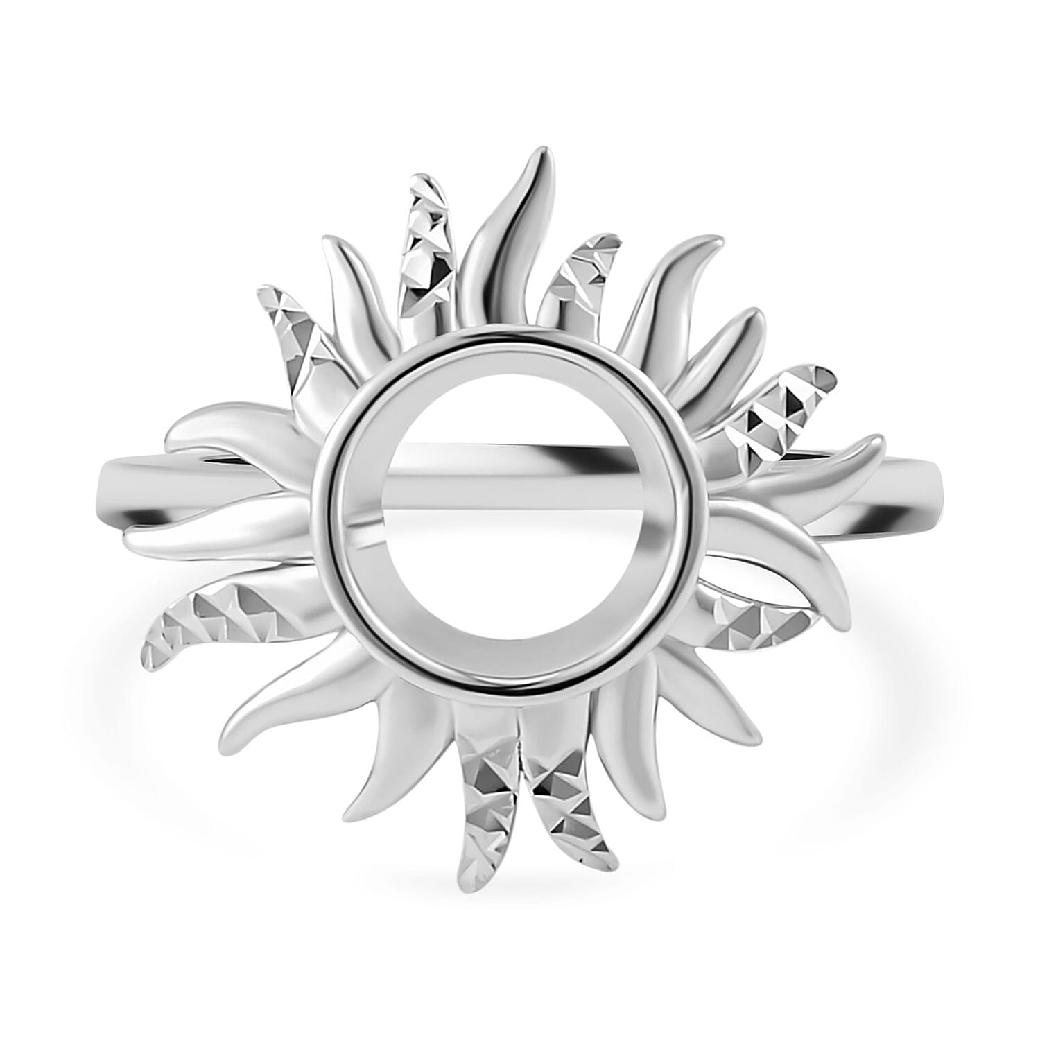 Lucy Q Flame Collection - Rhodium Overlay Sterling Silver Ring 7534917 0