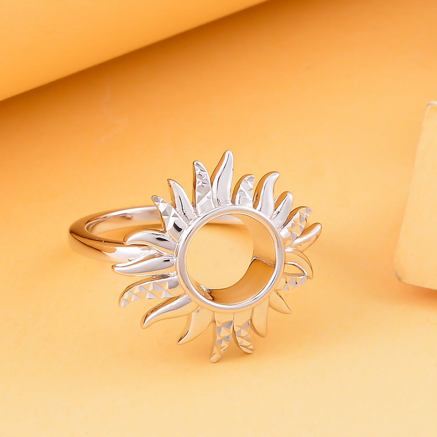 Lucy Q Flame Collection - Rhodium Overlay Sterling Silver Ring 7534917 1