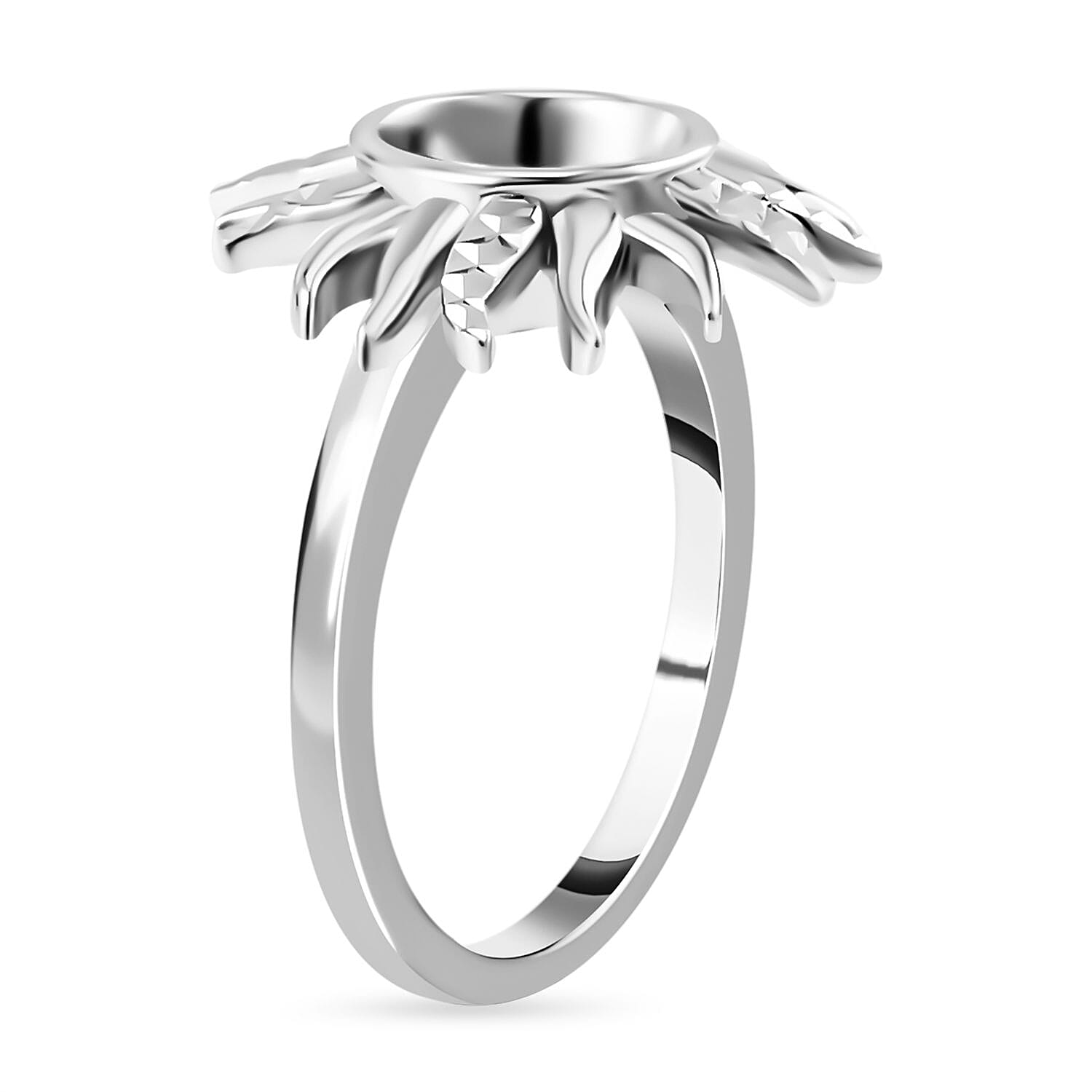 Lucy Q Flame Collection - Rhodium Overlay Sterling Silver Ring 7534917 3