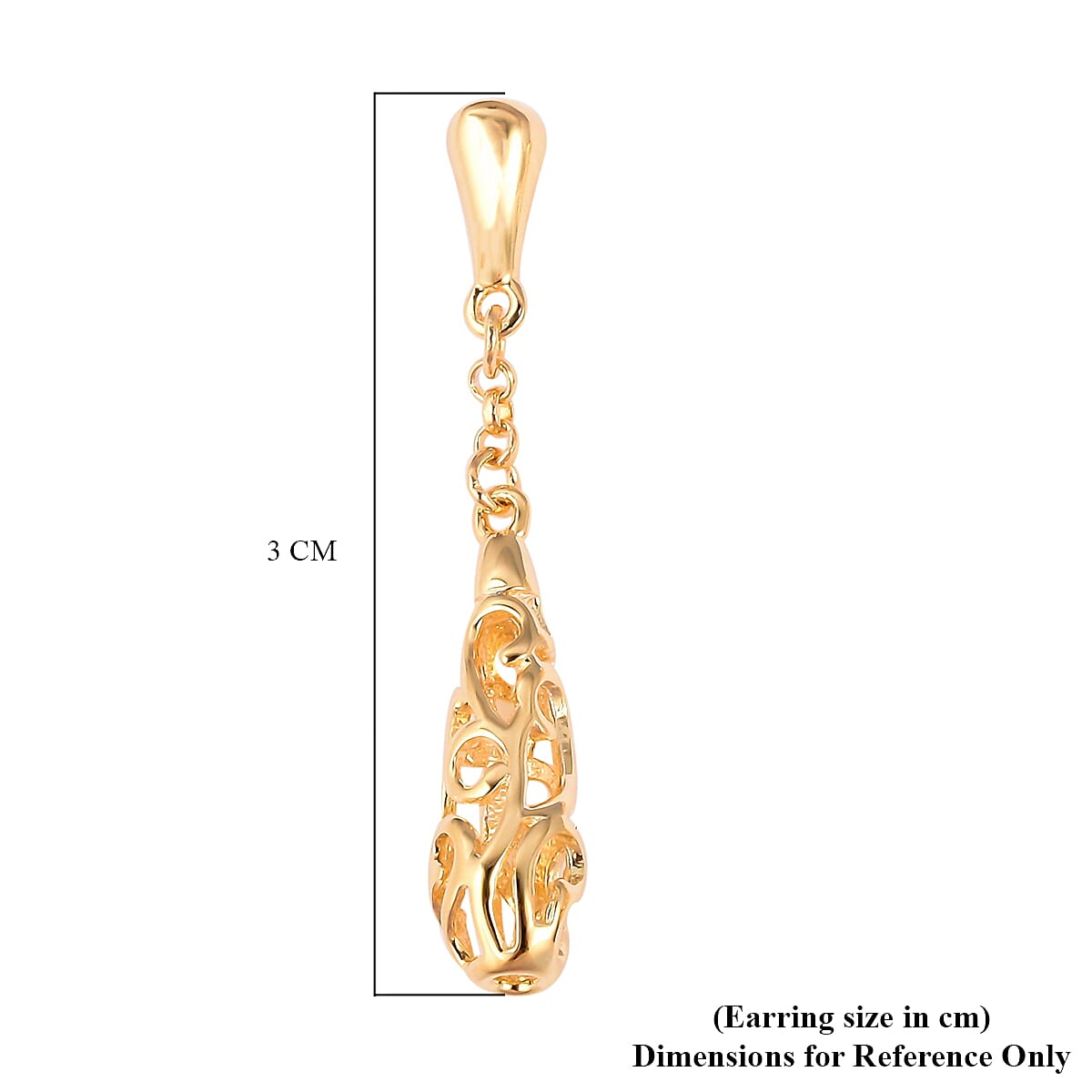 LucyQ Lattice Drop Earrings in Gold Plated Silver 3391497 5
