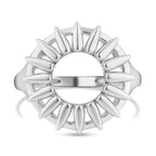 LucyQ Petal Collection - Rhodium Overlay Sterling Silver Ring