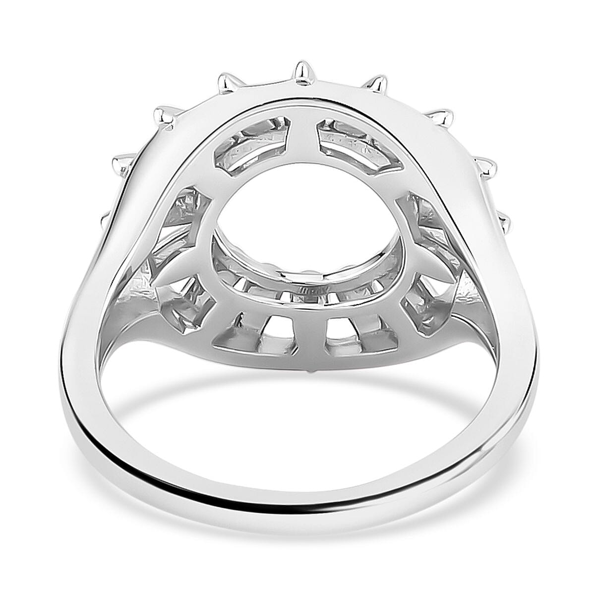Lucy Q Petal Collection - Rhodium Overlay Sterling Silver Ring 7491442 11