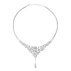 Lucy Q Splash Collection - Rhodium Overlay Sterling Silver Necklace (Size - 16-18-20)