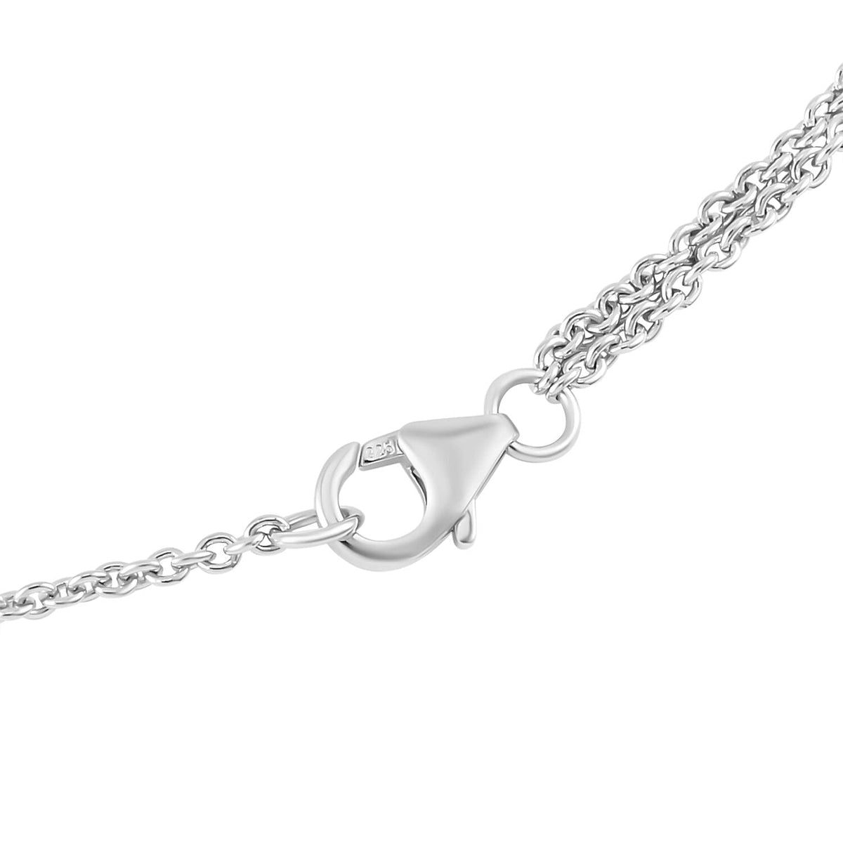 Lucy Q Splash Collection - Rhodium Overlay Sterling Silver Necklace (Size - 16/18/20), Silver Wt. 24.5 GM 7546438 3