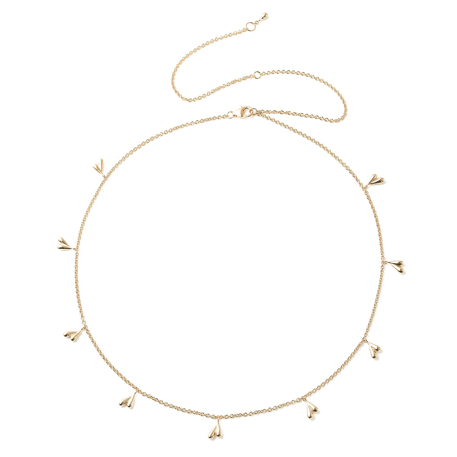 Lucy Q Tears Collection 18K Vermeil Yellow Gold Overlay Sterling Silver Necklace ( Size 18/22/26) with Lobster Clasp, Silver Wt 10.49 Gms 3881042 5