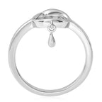 LucyQ Tears Collection - Rhodium Overlay Sterling Silver Ring