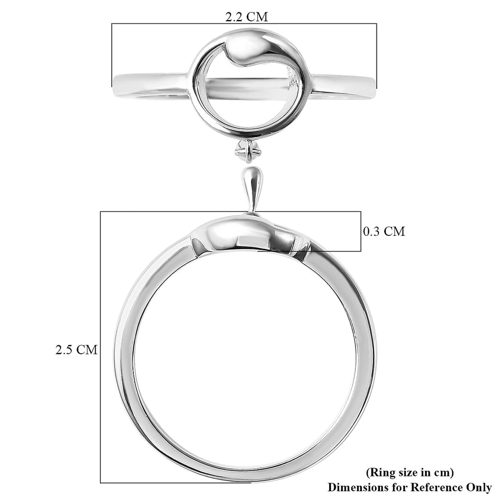 LucyQ Tears Collection - Rhodium Overlay Sterling Silver Ring
