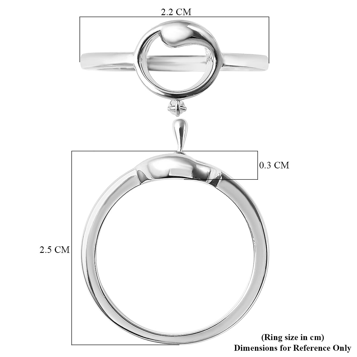 LucyQ Tears Collection Ring in Rhodium Plated Sterling Silver 3881381 7